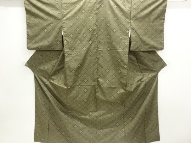 JAPANESE KIMONO / DORO OSHIMA TSUMUGI / WOVEN ABSTRACT / 5MARUKI